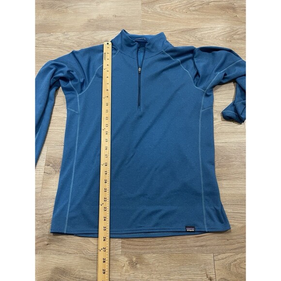 Patagonia Midweight Capilene Baselayer Blue Quarter Zip Mens Medium - Picture 4 of 7